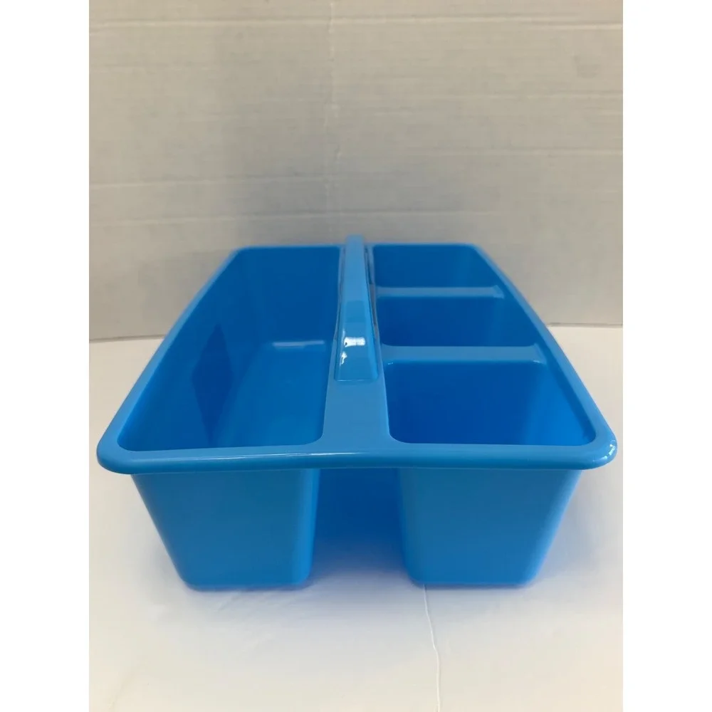 Teaching Tree Blue Plastic Multipurpose Organizer Caddy 4 Compartment